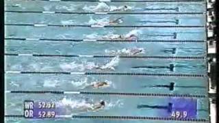 1996 Atlanta  Denis Pankratov  100 fly WR ENG [upl. by Enomaj]