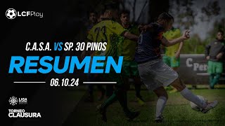 Resumen CASA vs Sp 30 Pinos  61024 [upl. by Aneetsyrk]