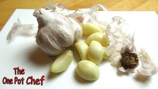 Quick Tips Peeling Garlic in Seconds  One Pot Chef [upl. by Eatnoled]