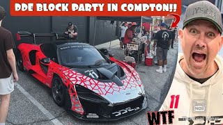 DDE SUPERCAR BLOCK PARTY COMPTON GOES WILD😯COPS VS CARSCRAZY FOOTAGE [upl. by Ax]