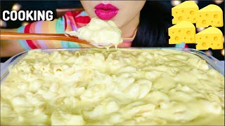 ASMR CREAMIEST CHEESY MAC AND CHEESE WITH COOKING PASTA PEPSI MUKBANG 咀嚼音  먹방 [upl. by Khalil]