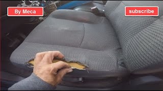 How to fix a torn car seat and repair the foam [upl. by Eldwin]