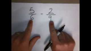 Subtracting Fractions with Unlike Denominators  Parts 1  3 [upl. by Aneele]