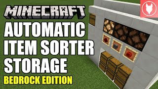 Minecraft Bedrock  Automatic Item Sorter Tutorial  Xbox  MCPE  Windows 10  Switch [upl. by Imot]