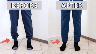 How To Remove Elastic Cuffs From Jogger Pants  Step by Step Tutorial [upl. by Wellington134]