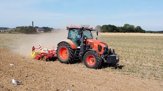 KUBOTA M6121 EN ACTION AVEC UN POTTINGER TERRADISC 3001 [upl. by Faunie]