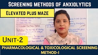 Screening Methods Of Anxiolytics  Elevated Plus Maze Method  Anxiogenic Agent Screening [upl. by Ricki]