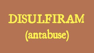 Disulfiram antabuse [upl. by Hahn]