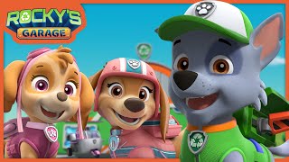 Skyes Surprise Helicopter Makeover Chopper Paint Job  Rockys Garage  PAW Patrol Cartoons [upl. by Danas]