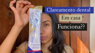 CLAREAMENTO DENTAL COM WHITENESS PERFECT 22 em casa  FUNCIONA [upl. by Sine936]