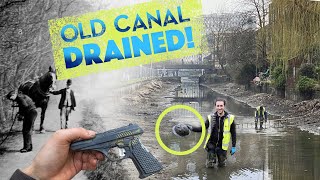 GUNS SWORDS and WW2 relics found in a drained canal Unbelievable finds in the Hertford Union Canal [upl. by Tiffie]