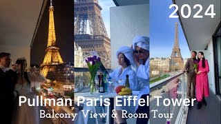 Room Tour Eiffel Tower Views From Balcony  Pullman Paris Eiffel Tower Hotel [upl. by Eetnom21]