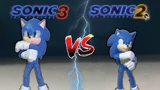 5quot Sonic Movie 3 VS 4quot Sonic Movie 2 COMPARISON  Jakks Pacific [upl. by Nedah]