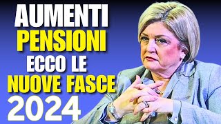 RIVOLUZIONE PENSIONI 2024 RIVELATE LE NUOVE FASCE [upl. by Eiromem]