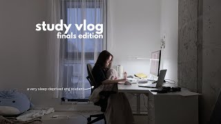 study vlog  preparing for finals pulling allnighters etc [upl. by Nnyleahs]