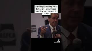 Amazing Speech by Nick Saban on Henry Ruggs and The Importance of Leaders coachschuman nucsports [upl. by Jarv]