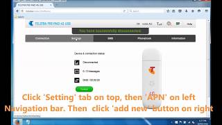 APN Setting  Unlocked Telstra 4G USB Modem ZTE MF823 [upl. by Heddie]