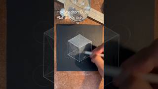 How to draw the Hexahedron Cube Platonic Solids Fast sacredgeometryartist drawing [upl. by Artinahs]