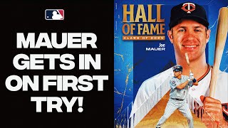 Joe Mauer is elected to the Hall of Fame on the first ballot Full career highlights [upl. by Assila]