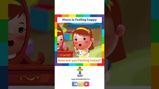 Moon is feeling happy story for kids to learn feelings and emotions storiesforchildren shorts [upl. by Akinirt309]