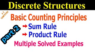 Counting principles  rule of product amp sum  Multiple Solved Examples [upl. by Eicam]