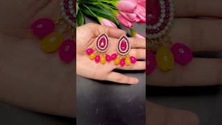 Handmade stone earringshandmadeviralshortstrendingdiyeasydiycreativeearringsdesigndiyjewelry [upl. by Jordan]