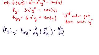 143 2nd order partial derivatives and Clairauts Theorem [upl. by Zacek]