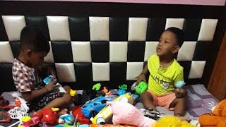 Kavish n bajish playing video  cutebabies morning routine  viralvideo cutebaby video [upl. by Fishbein]