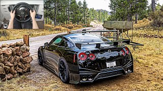 Nissan GTR R35 NISMO  Forza Horizon 5 Steering Wheel  Shifter Gameplay [upl. by Marinelli520]