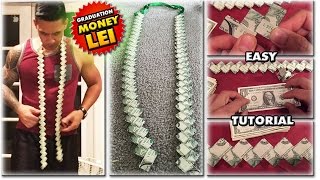 1 2024 HOW TO MAKE A MONEY LEI  NEW FLAT CHAIN STYLE  TUTORIAL  GRADUATION CORD  EASY TUTORIAL [upl. by Rehptosirhc]