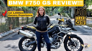 VLOG 29 2021 BMW F750 GS REVIEW 40years  1st 1000km Experience I Break In Running In I 1st PMS [upl. by Tiffi]