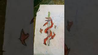 3D Talwar drawingshorts viral drawing [upl. by Nnalyrehs310]