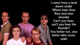 Men at work  Down under LYRICS [upl. by Danae316]