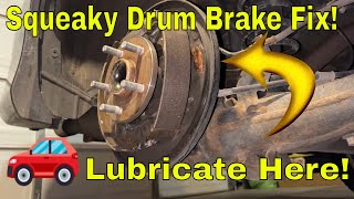 How to Stop Noisy Drum Brakes from Squeaking 20092013 Toyota Corolla Where to Lubricate Drum Brake [upl. by Sedicla]