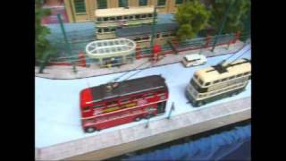 West Porton model train tram trolleybus OOHO layout [upl. by Ivar]