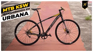 MTB KSW transformada em bicicleta urbana Bike check Pedaleria [upl. by Emery923]