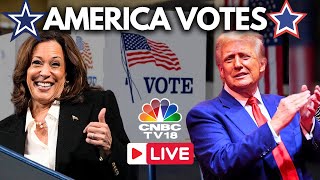 US Elections LIVE 2024 Presidential Election Coverage  America Votes LIVE  Trump Vs Harris  N18G [upl. by Anoid]