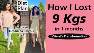 How I Lost 9 Kg In 1 Month  By Dr Shikha Singh  Weight Loss JourneyDietMahek Diet Plan  Hindi [upl. by Leehar]