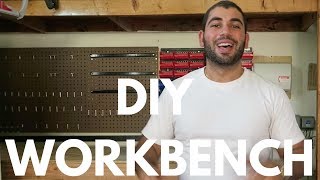 How to Make Your Own Garage Workbench [upl. by Anahsat]