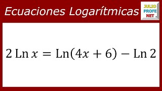 ECUACIONES LOGARÍTMICAS  Ejercicio 12 [upl. by Lowenstern23]