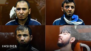 Bruised Beaten Terror Suspects Arrive In Court After Moscow Shooting  Insider News [upl. by Enohpets]