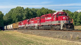 Chasing RJ Corman SD402 7107 South  June 2024 [upl. by Edmead]