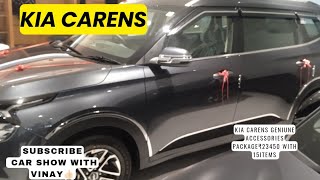 Kia Carens Accessories Package of Rs23450 With 15 Item Save Upto Rs9950 Limited Stock CampA [upl. by Eisyak]