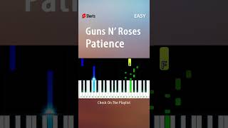 Guns N’ Roses  Patience  EASY Piano TUTORIAL by Piano Fun Play youtubeshorts shorts [upl. by Shaner]