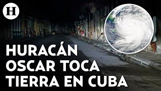 Huracán Oscar se degrada tras tocar tierra en Cuba así azotó la isla el ciclón categoría 1 [upl. by Ecirtak671]