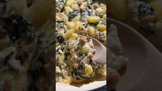 Delicious Baked Gnocchi with Sausage and Kale🤌🏼🤤 [upl. by Anaitak]