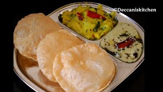 Dhabe Wali Poori amp Aloo Masala With Chutney Breakfast Recipe Poori Bhaji Recipe [upl. by Edveh]