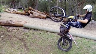 How to wheelie a trials bike︱Cross Training Trials Techniques [upl. by Rattray163]