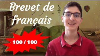 Brevet de français  Comment jai obtenu 100100  Présentation et conseils [upl. by Powell]