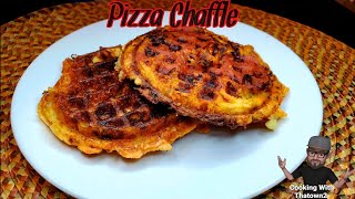 Pizza Chaffle  Pizza Chaffle Cheeseburger  Keto  Low Carb  Cooking With Thatown2 [upl. by Eilrebmik]